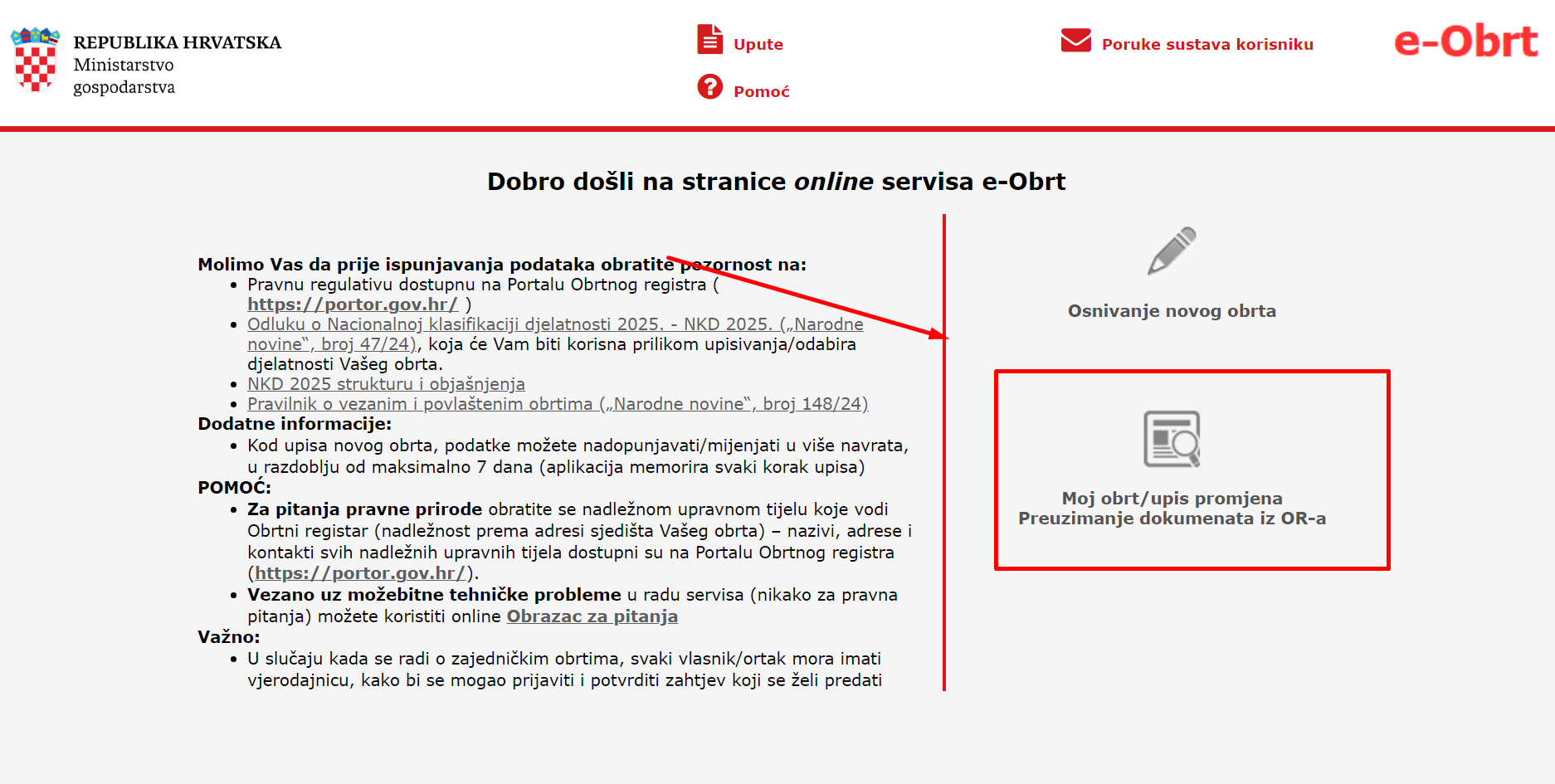 Ulaz u obrtni registar