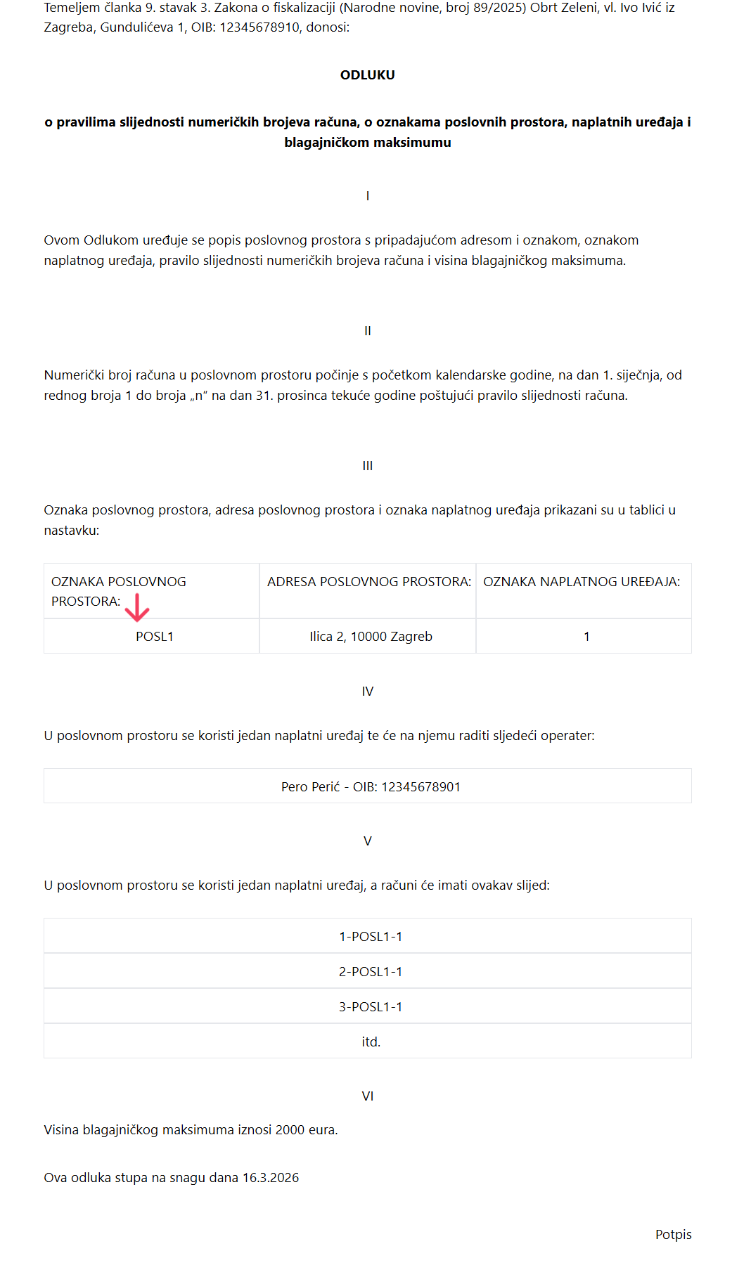 Upis djelatnosti obrta