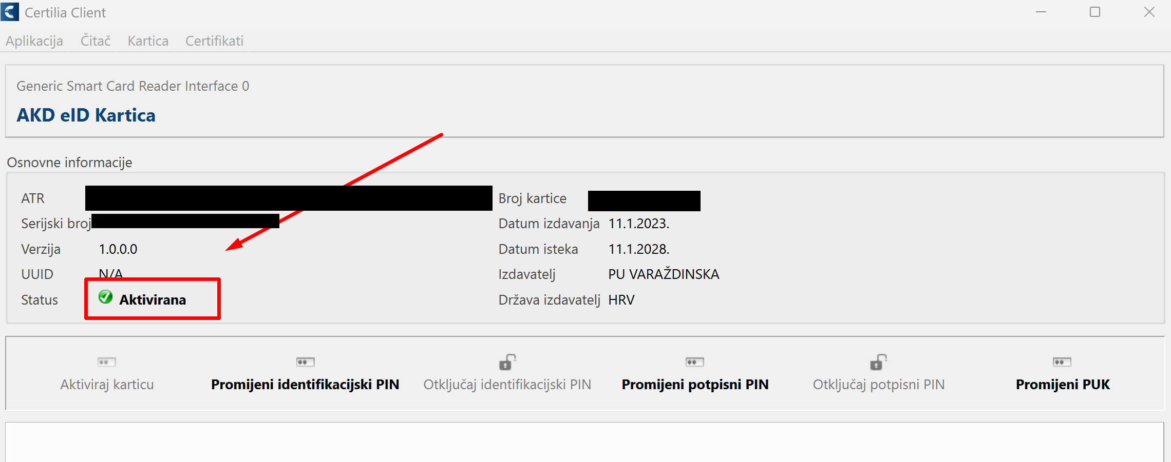 Aktivirana osobna iskaznica