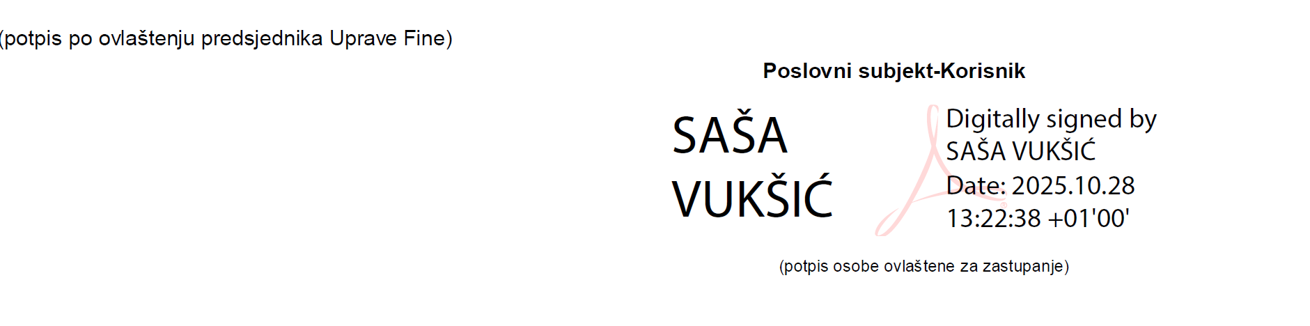 Digitalni potpis ugovora za certificiranje