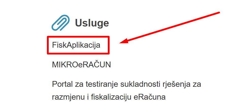 Odabir fikaplikacije aplikacije na ePoreznoj