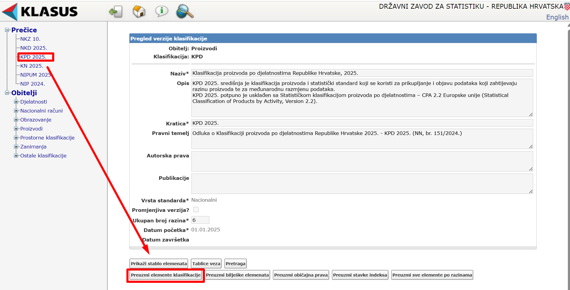 KPD 20205 šifre u Excelu