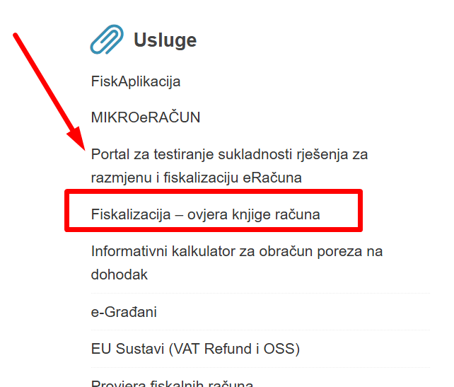 Ovjera knjige racuna pocetna stranica ePorezne
