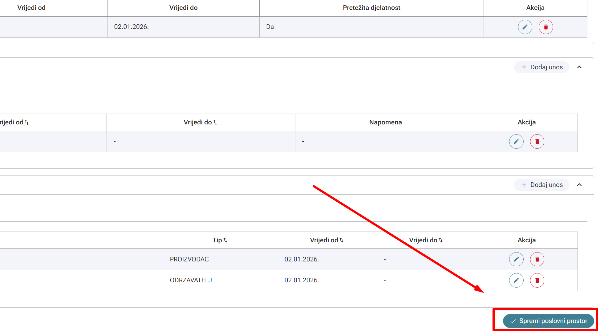 Spremanje poslovnog prostora